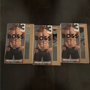 BOSS Men's Black Boxer Briefs 3-Pack
